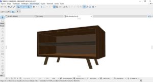 Estudo de Mobiliario no ArchiCAD / Fonte: Autor