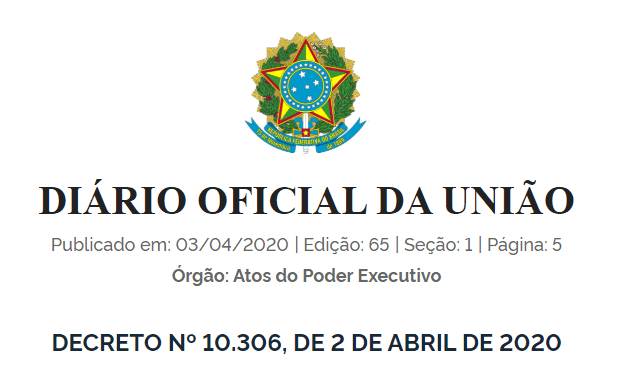 DECRETO BIM nº10.306 de 2020