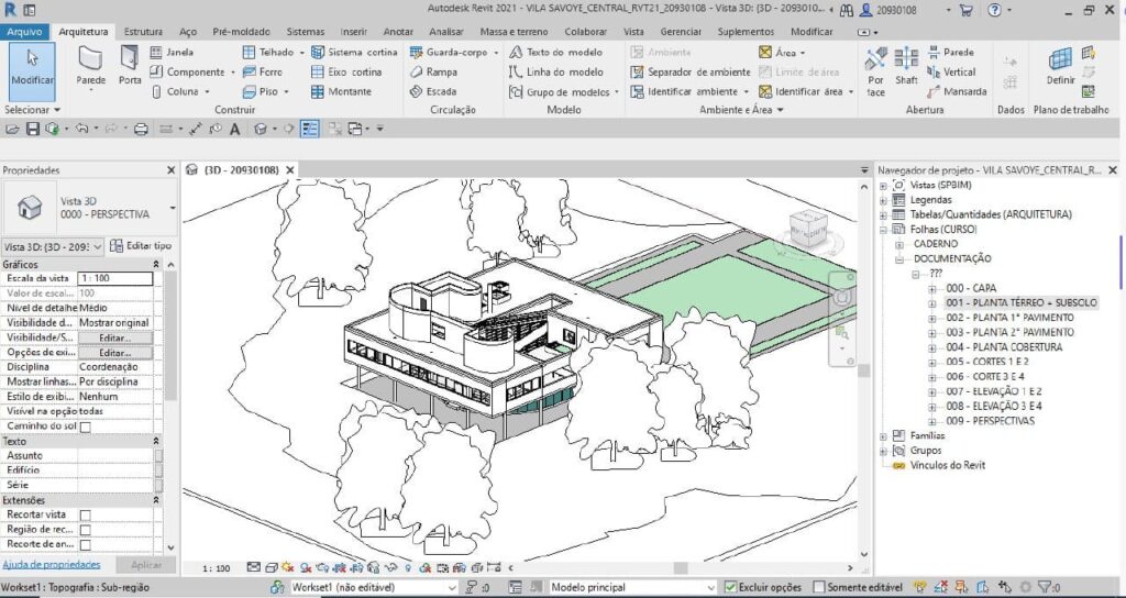 Vila Savoye SpBIM Curso de Revit